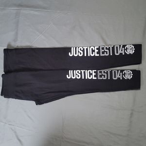 2 Girls Size L 12/14 Black Justice leggings. Never worn.